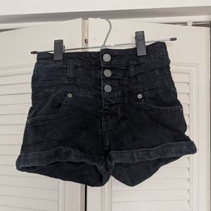 Xhiliration High waisted black jeans shorts